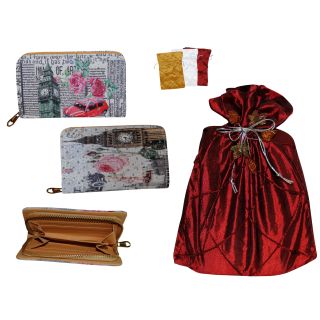 BILLETERO CIUDADES B.P. CON CREM. + DECORACION + BOLSA TELA ROMBOS (8539)