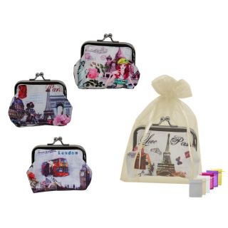 monedero p.c.r. ciudades pequeño + bolsa tull lisa (8942)