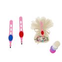 PINZAS DE DEPILAR CIRCULOS + PULSERA NACAR ABALORIOS (8105) + BOLSA TULL (8940)