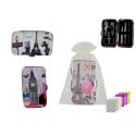 ESTUCHE DE MANICURA CIUDADES + BOLSA TULL LISA (8944)