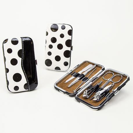 SET MANICURA LUNARES NEGRO
