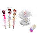 pinza de depilar chicas + pulsera perlas de color (8108) + bolsa tull (8940)
