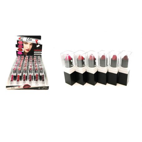 Barra labios cuadrada negro y blanco matte