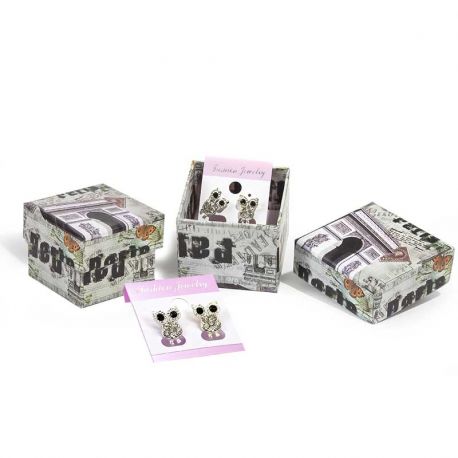 Pendientes en caja regalos de boda para invitados