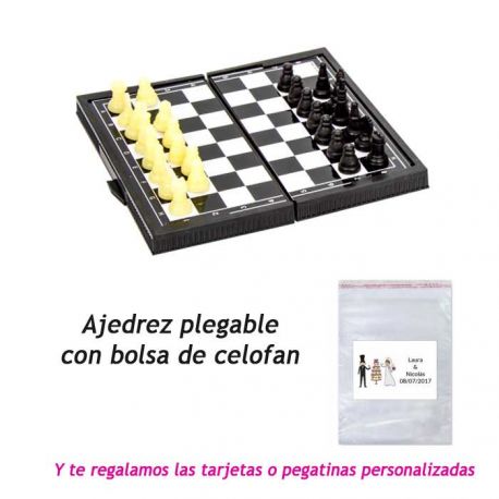 Juego de ajedrez plegable, regalo de Boda en Outlet