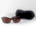 Gafas de sol deportivas, en marrón con funda flexible negra