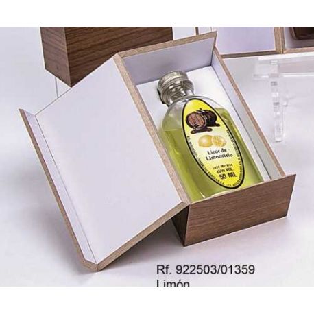 L. LIMON 50 ML BOTELLA PLAST. PETACA EN CAJA MADERA