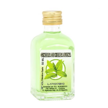 Licor para boda ginebra de hierba buena 50ml