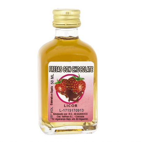 Licor fresas con chocolate 50ml