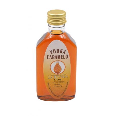 Licor para boda de vodka caramelo 50ml