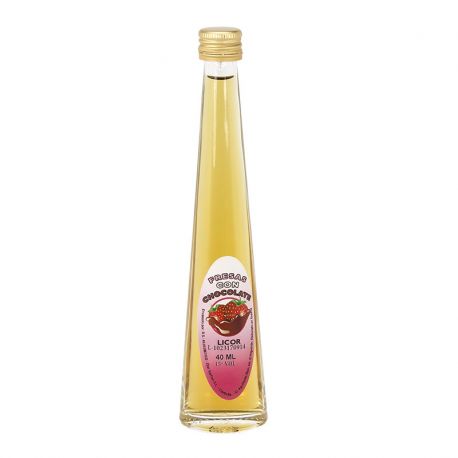 Licor para boda de fresas con chocolate 40ml