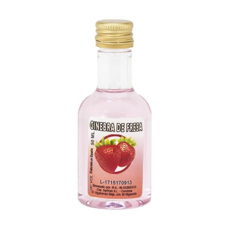 Licor ginebra de fresa 50ml detalles de boda