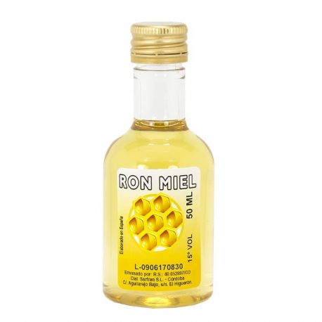 Licor de ron miel 40ml detalles de boda
