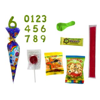 BOLSA CONO GOLOSINAS + POLO + PINCHO NUMERO