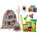 MOCHILA TELA CON CUERDAS PARIS/LONDRES CON GOLOSINAS