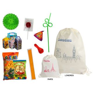 MOCHILA DC CIUDADES CON GOLOSINAS + BALON