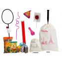 MOCHILA DC CIUDADES CON GOLOSINAS + RAQUETA