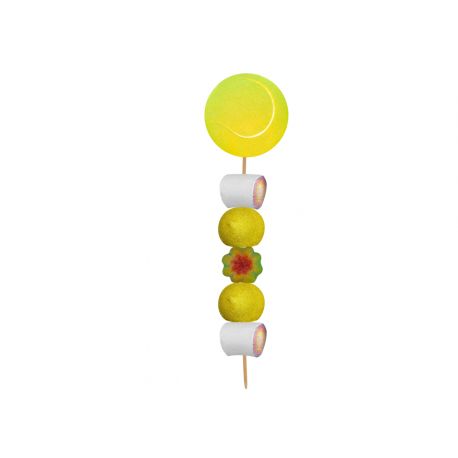 BROCHETA DE GOLOSINAS TENIS MADERA (Aprox. 50 Gr.)