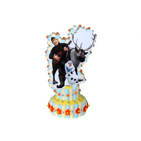 TARTA 2+1 BASES SILUETA OLAF (Aprox. 1000 Gr.)