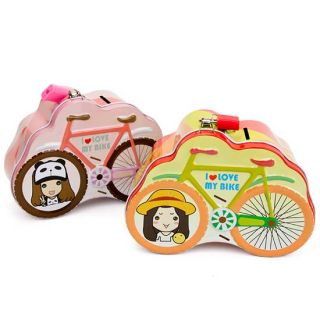 Hucha niña bicicleta