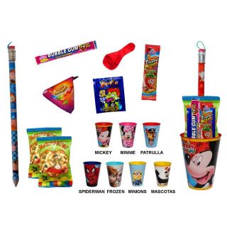 vaso pp licencias con golosinas + lapiz jumbo