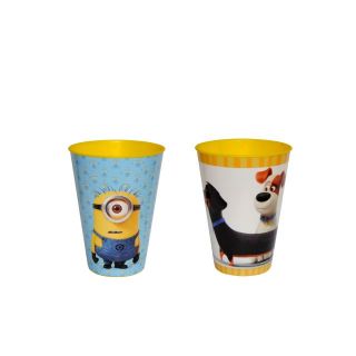 vaso pp minnions-perros (430 ml.)