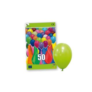 bolsa 50 globos colores lisos (25 x 32 cm.)