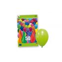 bolsa 50 globos colores lisos (25 x 32 cm.)