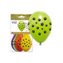 Bolsa 6 globos huellas "IT5" (25 x 32 cm.)