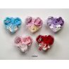 Estuche de corazon con 3 rosas de jabon decorado
