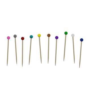 BOLSA DE PALILLOS DE MADERA CON BOLA 7 cm. (100 Unds.)