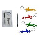 Estuche con llavero destapador formula y boli