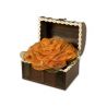 BAUL RUSTICO CON ROSA NARANJA