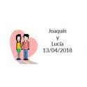 pegatina original invitados boda