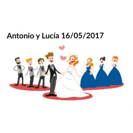 pegatinas original invitado para boda batatas