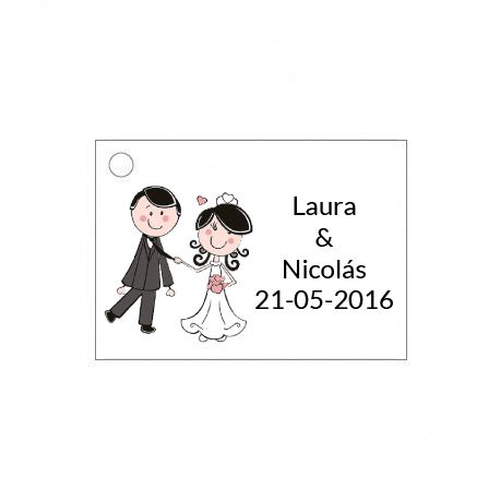 Tarjetita de boda de novios original