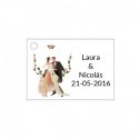 Tarjetita de boda con novios barata y original