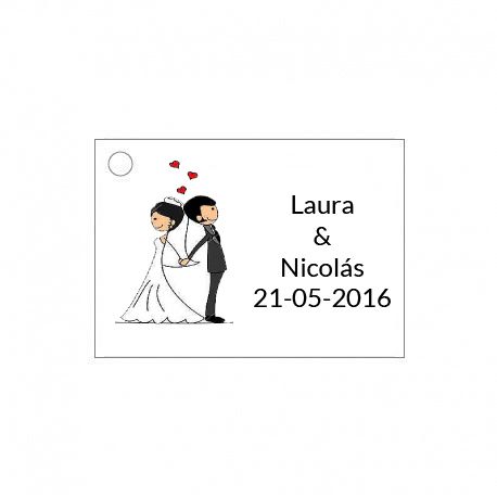 Tarjetita de boda novios original bajo precio