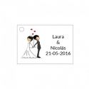 Tarjetita de boda novios original bajo precio