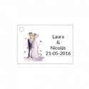 Tarjetita para adornar detalles de boda