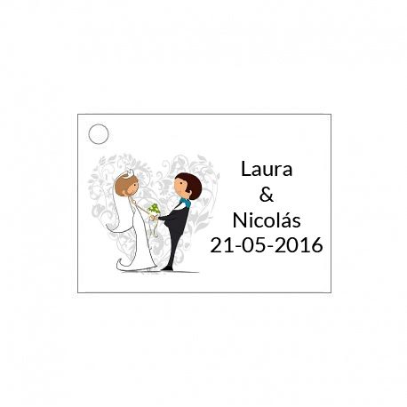Tarjeta de boda para adornar detalles de boda