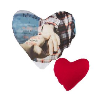 Cojín personalizado corazón para regalos