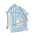Cuna bebe azul