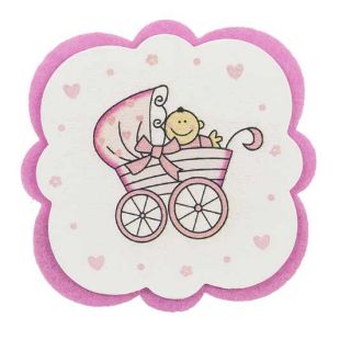 Posavasos bebe rosa