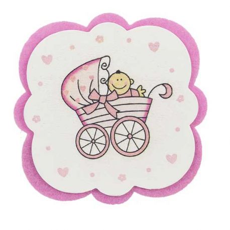 Posavasos bebe rosa