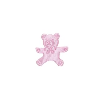 Pin oso pequeño azul y rosa