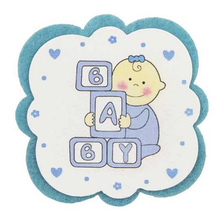 Posavasos bebe azul