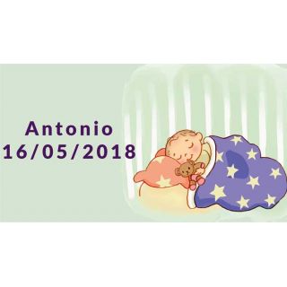 pegatina bebé invitados