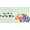 pegatina bebé invitados
