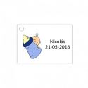 Tarjeta para detalle de bebé para niño con biberón